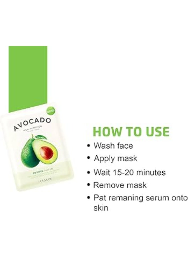 Its Skin It'S Skin The Fresh High Nutrition Mask Sheet Avocado 21g - Image 3